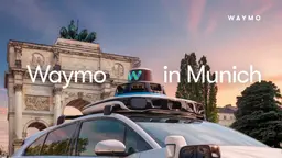 "Waymo in Munich": Waymo-Fahrzeug vor dem Münchner Siegestor "Waymo in Munich": Waymo-Fahrzeug vor dem Münchner Siegestor