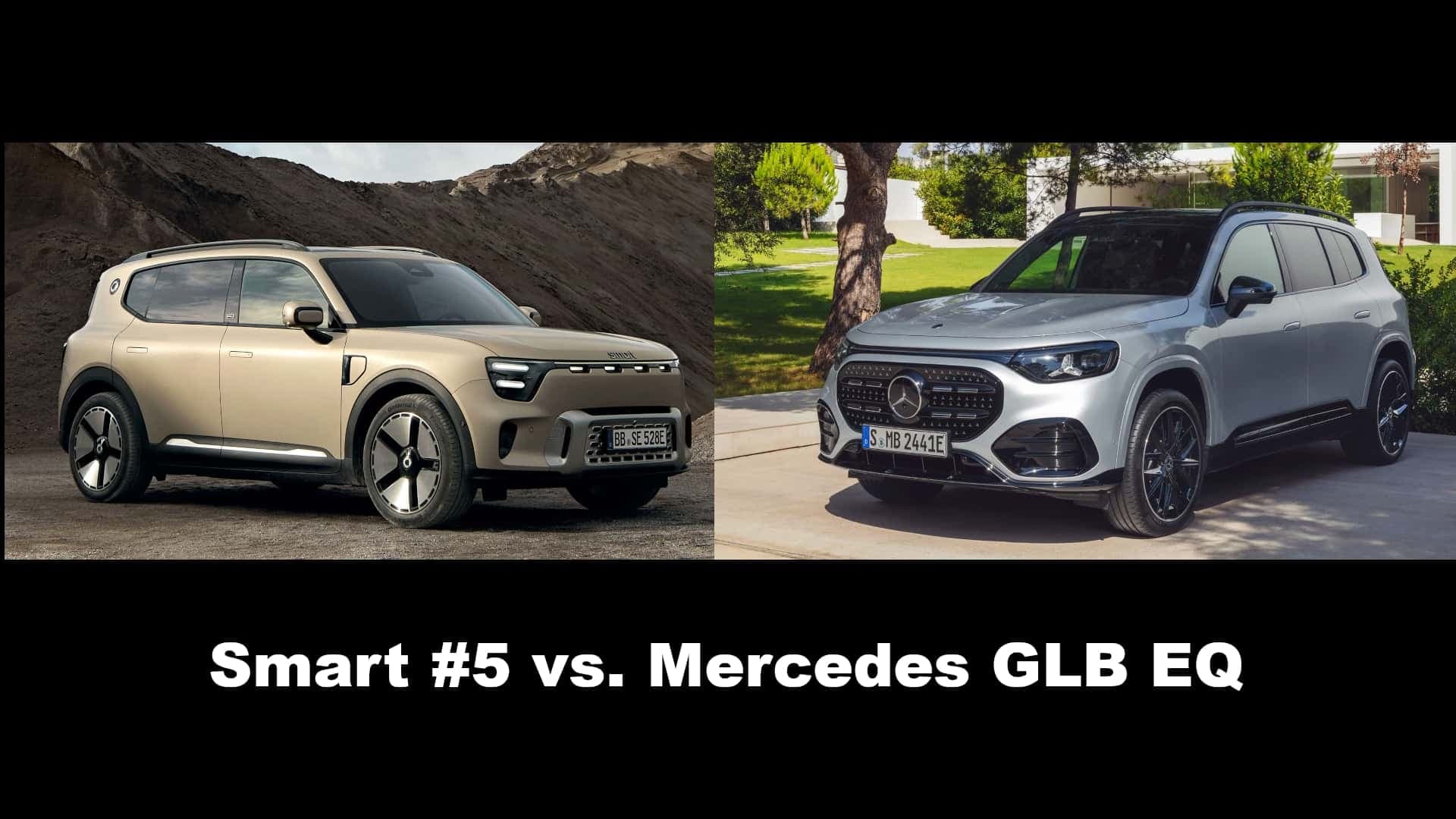 Collage: Smart #5 und Mercedes GLB EQ Collage: Smart #5 und Mercedes GLB EQ